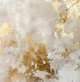 Golden abstract decorative oil painting